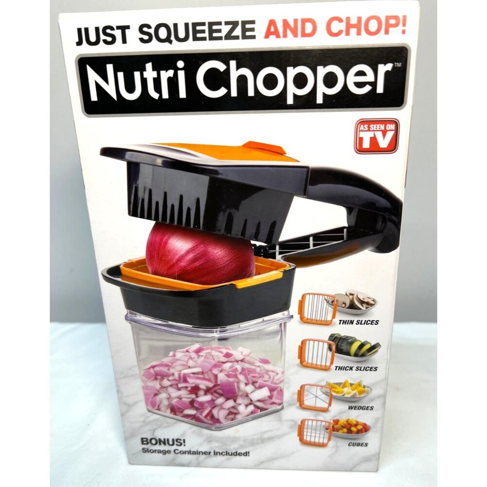Nutri Chopper Compact Kitchen Gadget Set With Attachments & Storage Container